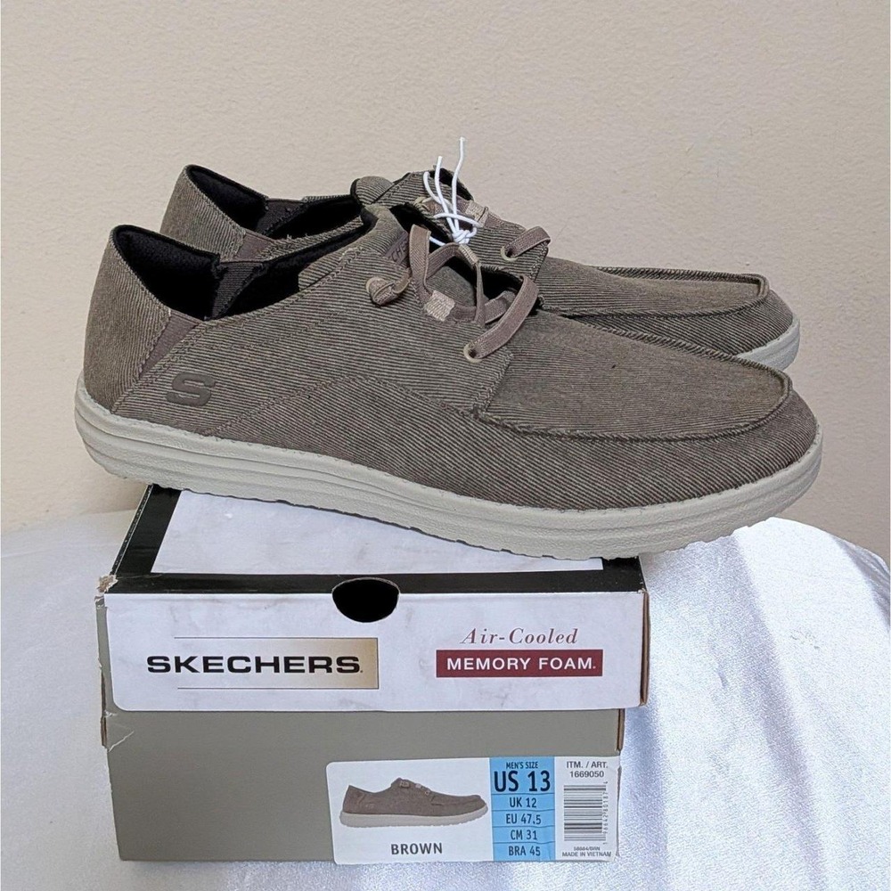 New Skechers Men's Air-Cooled Memory Foam Loafers Slip-On Sneakers Shoes Size 13